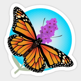 Butterfly and Buddleja Sticker